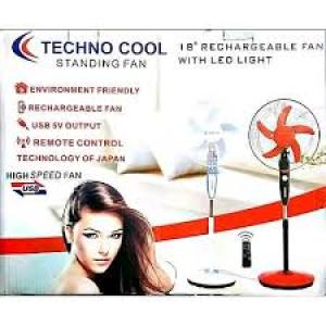 TECHNOCOOL 16 Inches Rechargeable Standing Fan 24 Months Warranty