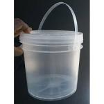 Transparent Plastic Buckets With Tamper Proof Lid (4 Litres)