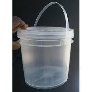 Transparent Plastic Buckets With Tamper Proof Lid (4 Litres)