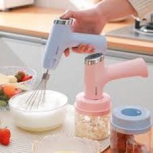 USB 2-in-1 Electric Milk Bubbler+egg Beater+meat Grinder