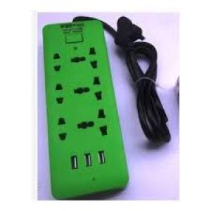 Vbt 3 Way Surge Protector Extension Box With USB Ports