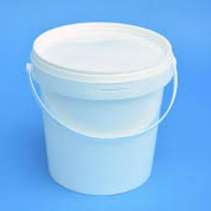 White Plastic Containers With Tamper Proof Lid (1.2  Litres)