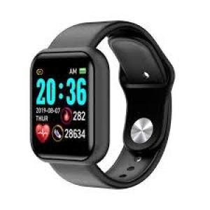 Y68 Waterproof Heart Rate Blood Pressure Monitor Smart Bracelet For IOS Android-Black