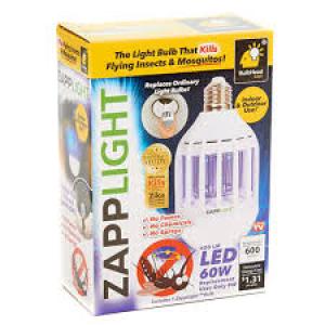 Zapplight LED Lightbulb Bug Light Zapper Mosquito Killer