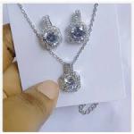 ZIRCONIA ICE NECKLACE AND EARRING